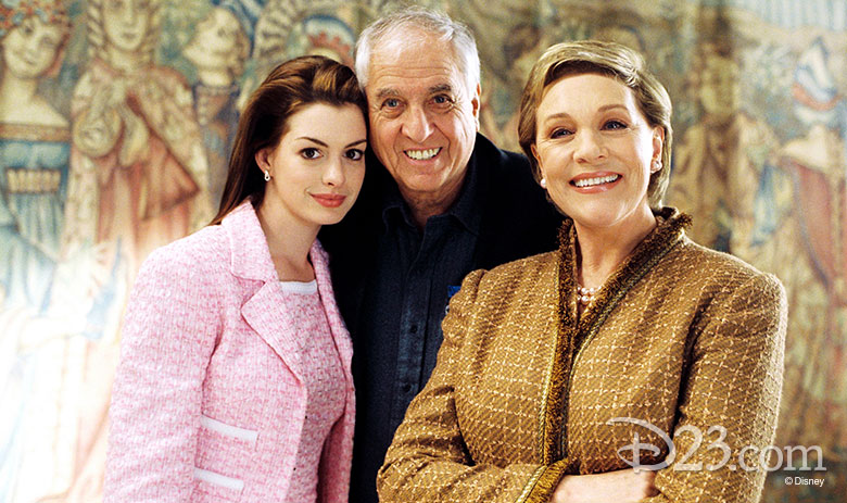 Anne Hathaway, Garry Marshall, and Julie Andrews