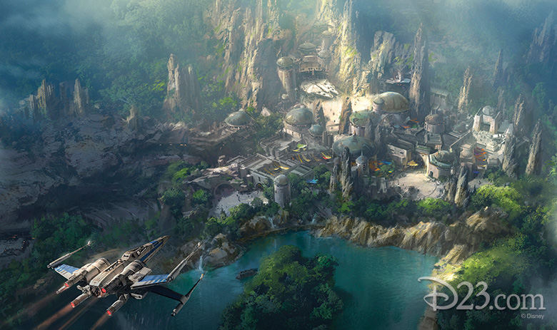 Star Wars-themed land concept art Disneyland