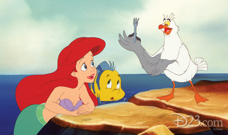 Ariel, Flounder, and Scuttle - The Little Mermaid