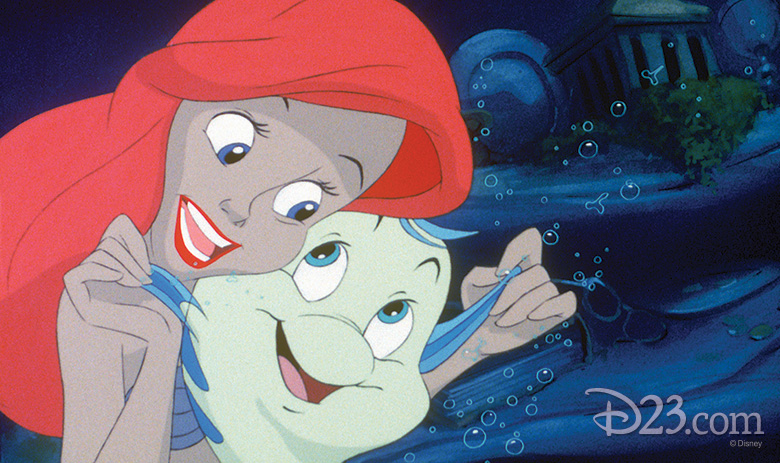 Ariel And Flounder The Little Mermaid