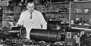 Walt Disney with his train