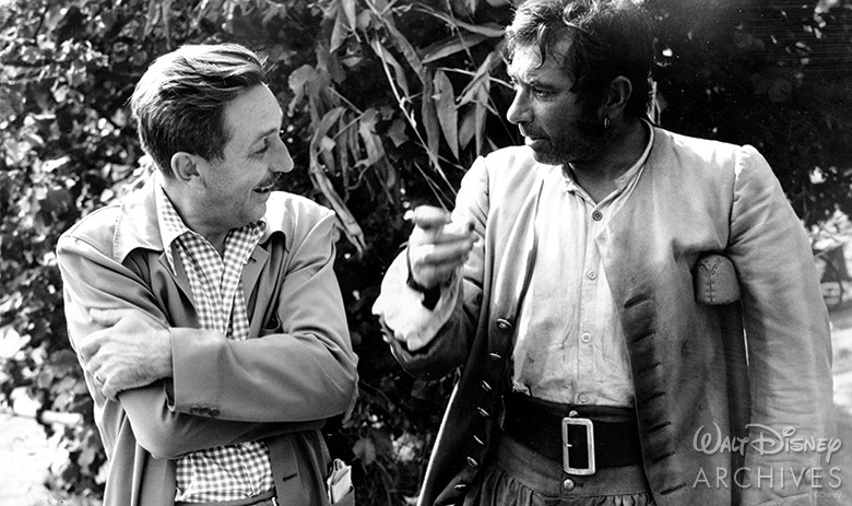 Walt Disney and Robert Newton