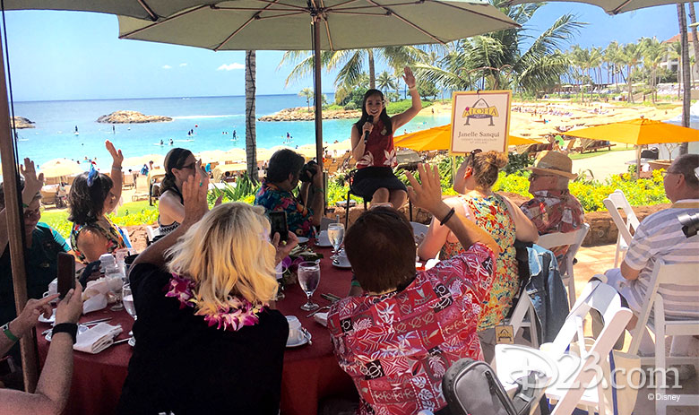 D23 Members attend a presentation by Aulani's cultural advisor