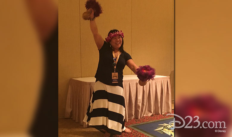 D23 Member hula dancing