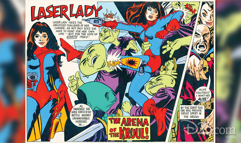 Condorman "Laser Lady" comic art