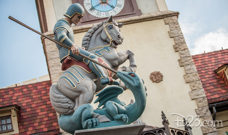 Saint George and the Dragon Statue in the Germany Pavilion