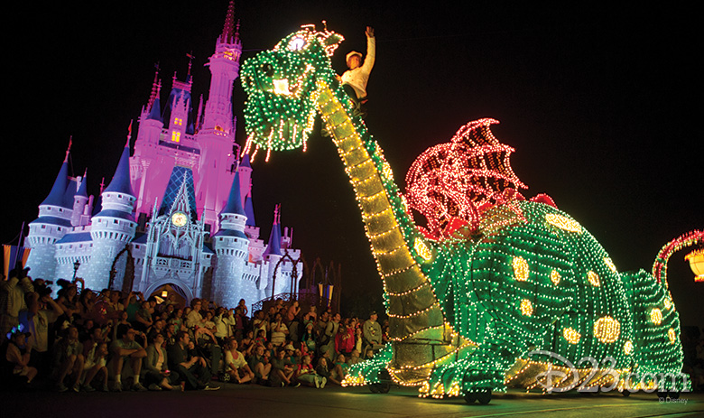 Elliott in the Main Street Electrical Parade