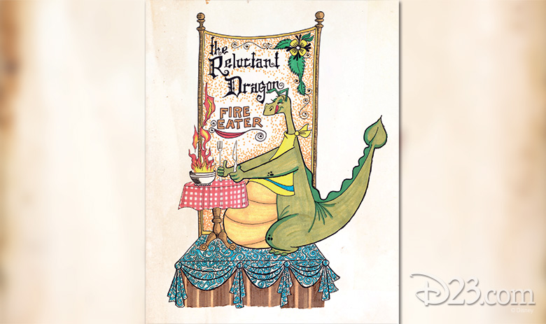 Dragon (The Reluctant Dragon) from a never-produced area called Dumbo Circus at Disneyland, planned for opening circa 1976