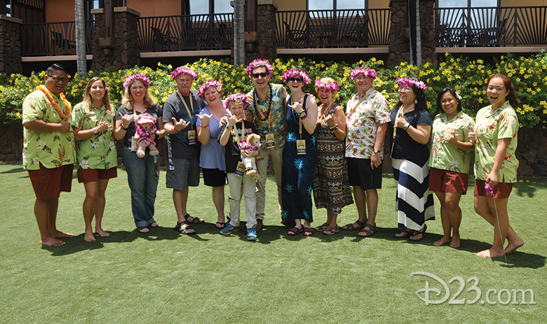 D23 Members pose for a group shot