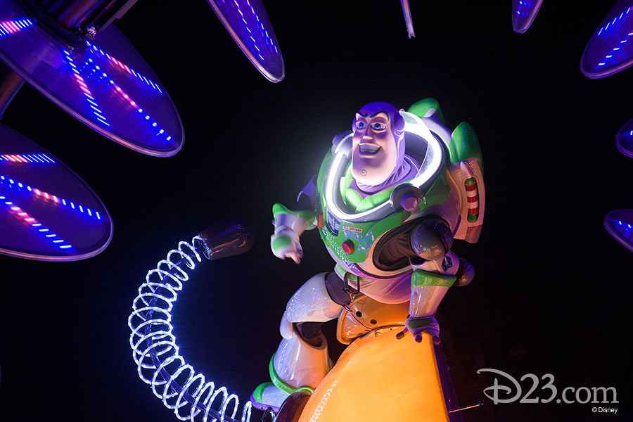 Buzz Lightyear from Paint the Night parade