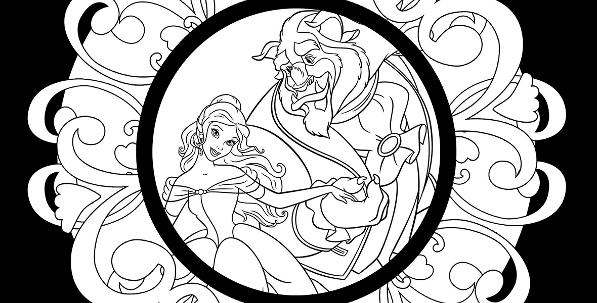 Beauty And The Beast Coloring Pages D23