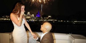 2 Guests during a marriage proposal