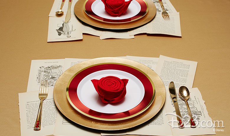 Beauty and the Beast place settings