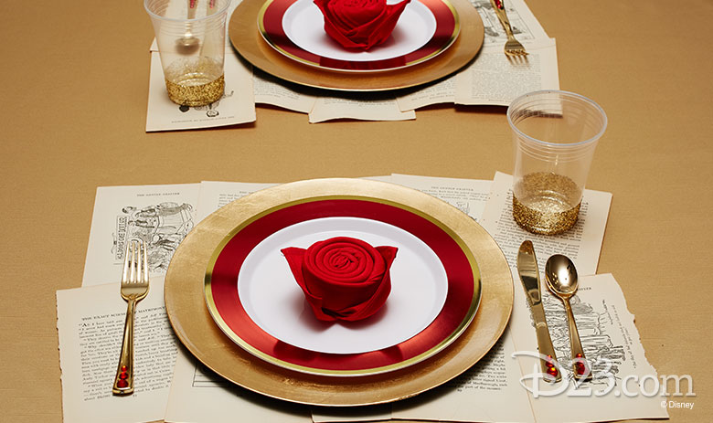 Beauty and the Beast place settings