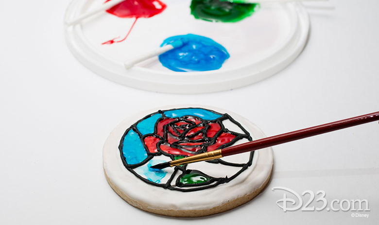 Beauty and the Beast - Stained glass cookies