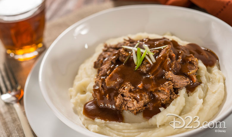 Beer-braised Beef served with Smoked Gouda mashed Potatoes
