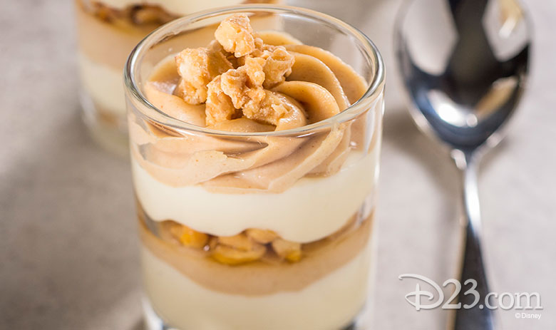 Peanut Butter and White Chocolate Mousse with a Caramel Drizzle