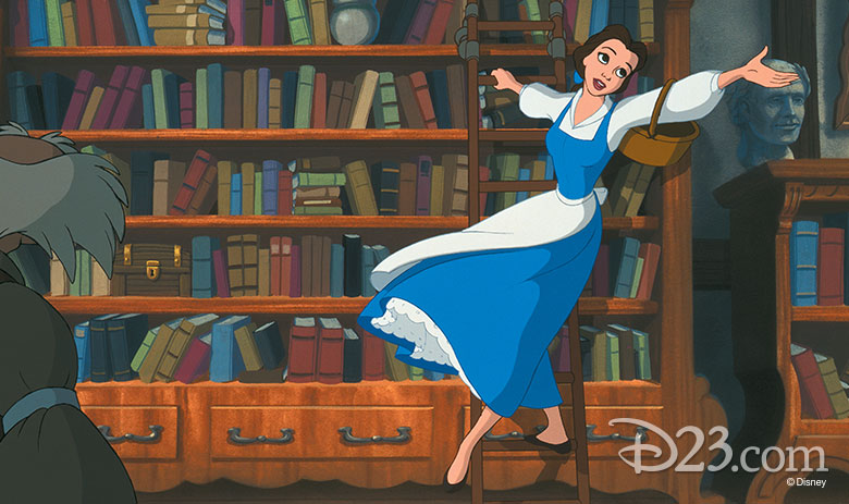 Belle in the library
