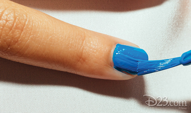 Belle's Blue Dress nail art