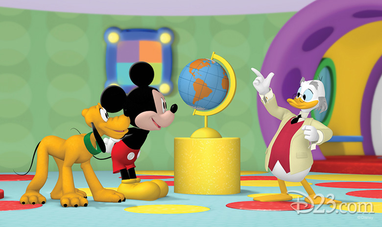 Pluto, Mickey Mouse, and Ludwig Von Drake