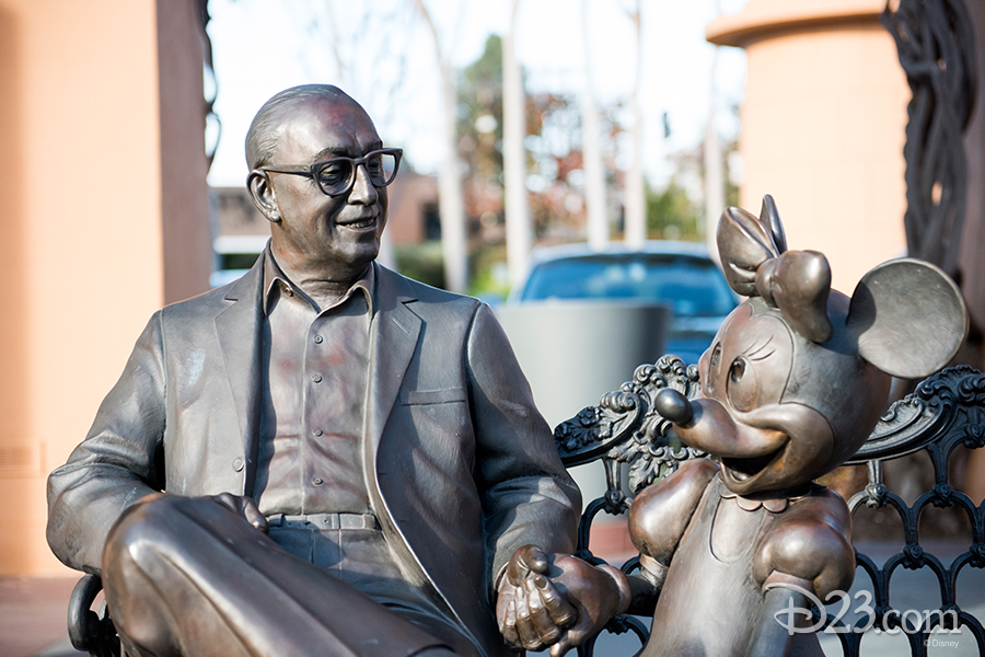 Roy Disney and Minnie statue