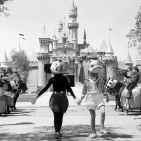 Mickey and Donald on Disneyland opening day