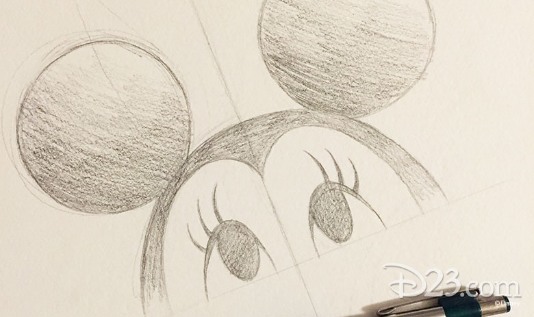 mickey mouse and minnie mouse sketches