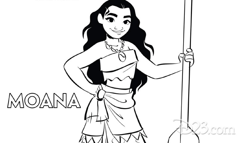 Moana coloring page