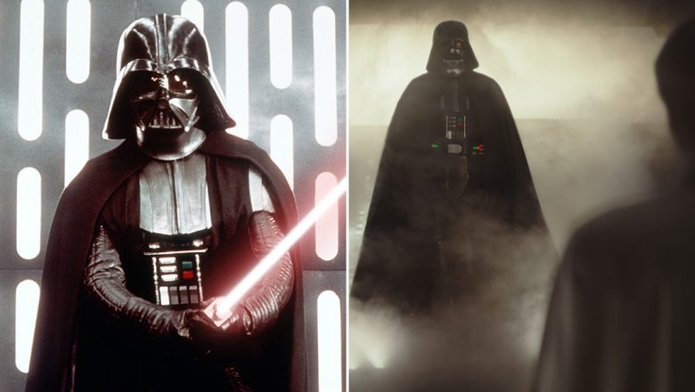 A New Hope and Rogue One Darth Vader comparison