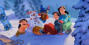 Lilo & Stitch holiday art