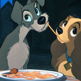 Lady and the Tramp kiss