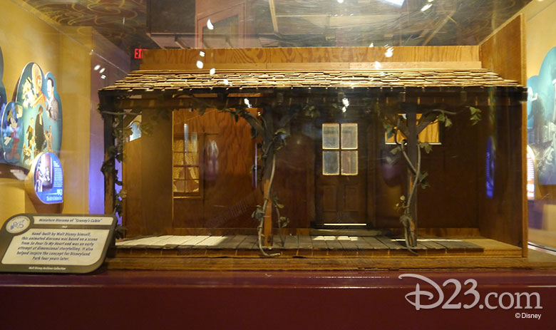 This miniature diorama of “Granny’s Cabin,” hand-built by Walt Disney, helped inspire the concept for Disneyland.