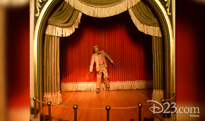 This historic “dancing man” figure, created as part of “Project Little Man,” would eventually lead to the introduction of Audio-Animatronics® figures. 