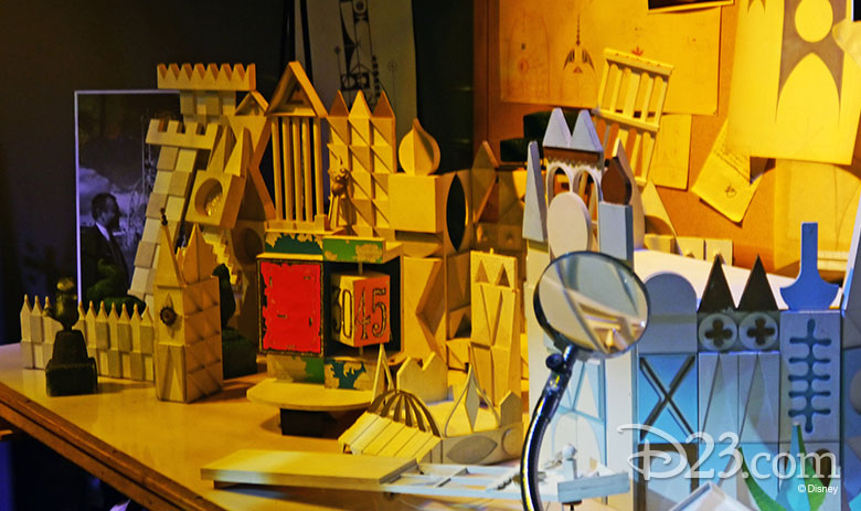 A model of the exterior to it’s a small world at Disneyland Park.