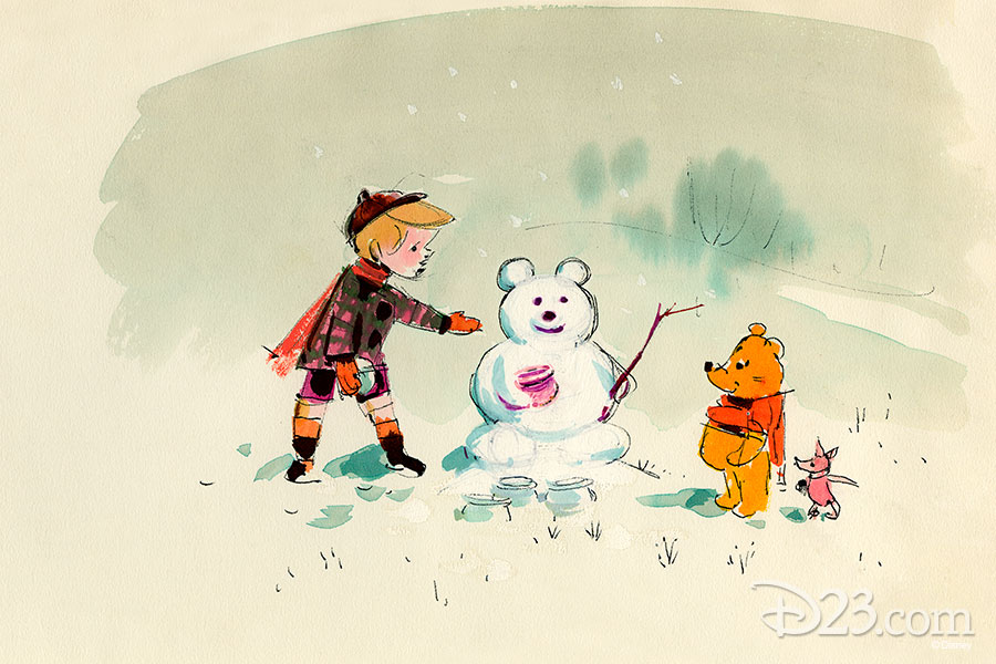 Concept art by Disney Studio Artist - Winnie the Pooh and the Honey Tree (1966)