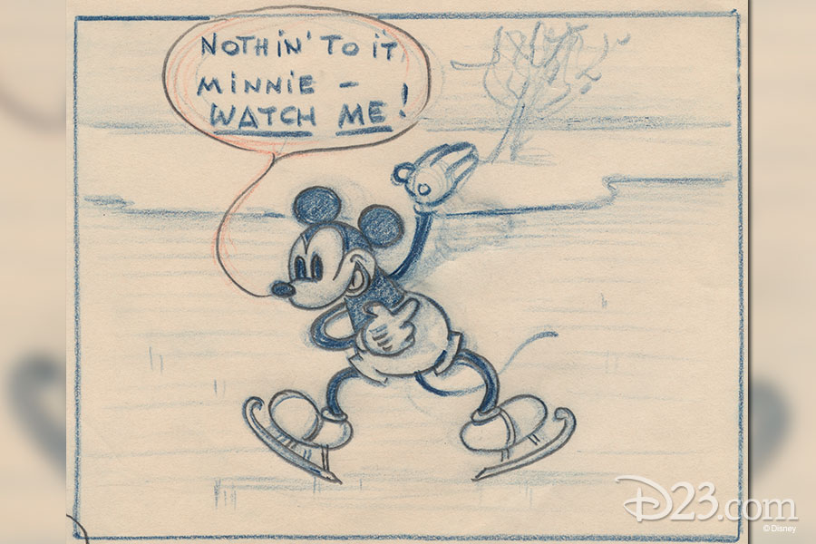 Story sketch by a Disney Studio Artist - On Ice (1935)