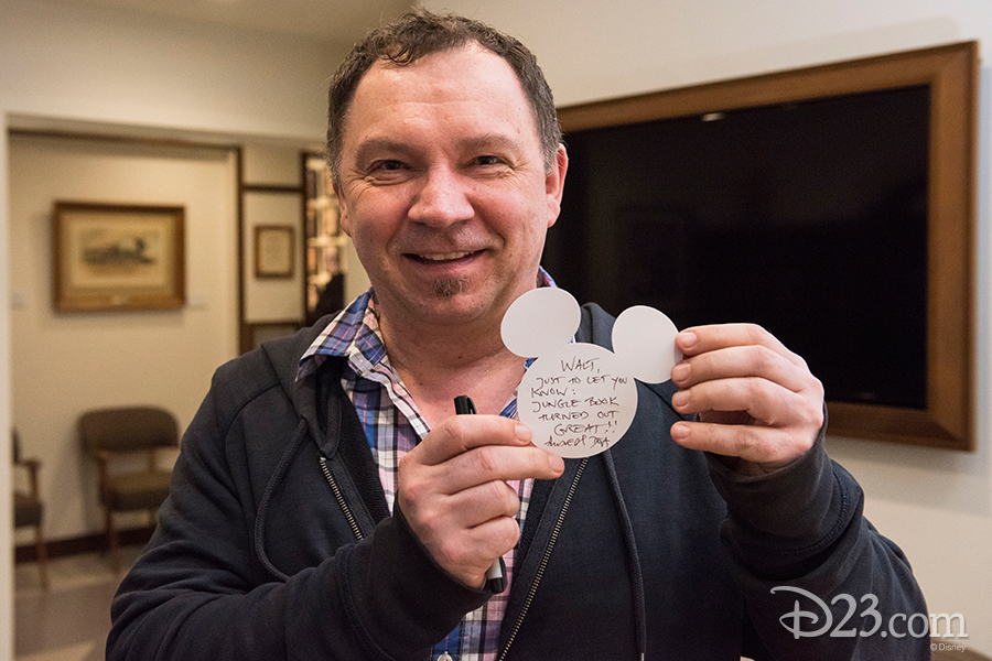 Andreas Deja writes a memory for Walt's memory board