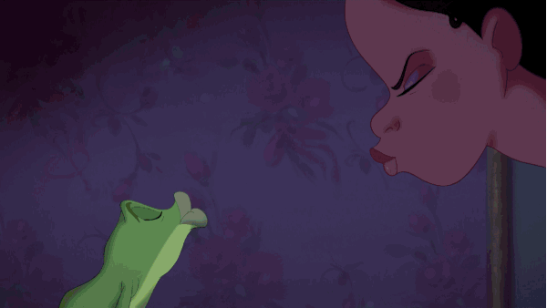 The Princess and the Frog kiss