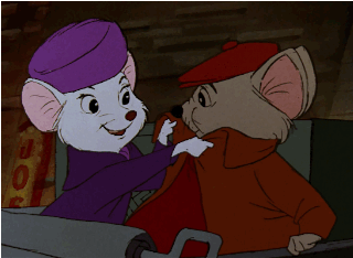 The Rescuers kiss