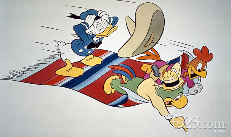 Donald Duck, José Carioca, and Panchito