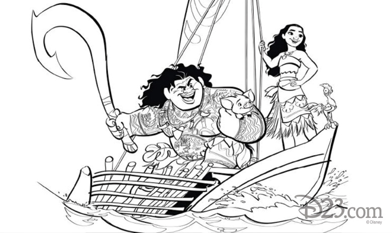 Moana coloring page