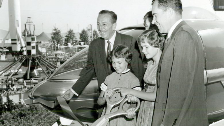 Walt Disney with Vice President Nixon and his family