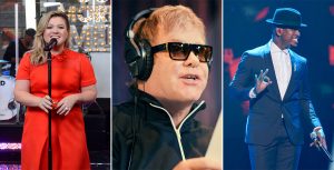 Kelly Clarkson, Elton John, and Ne-Yo