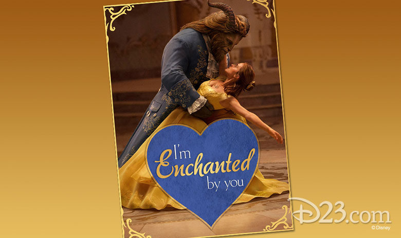 Beauty and the Beast Valentine's Day card