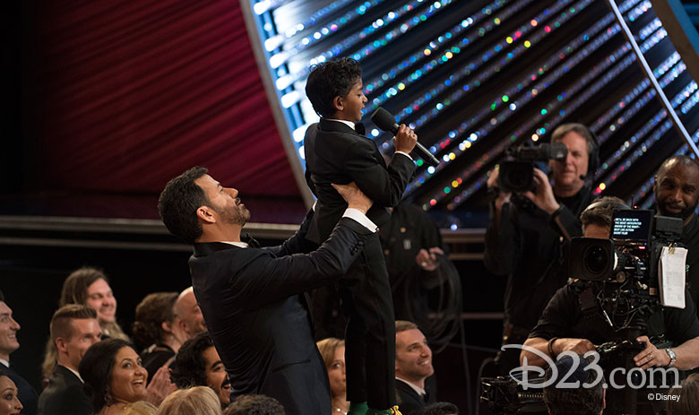 Jimmy Kimmel and Sunny Pawar reenact The Lion King