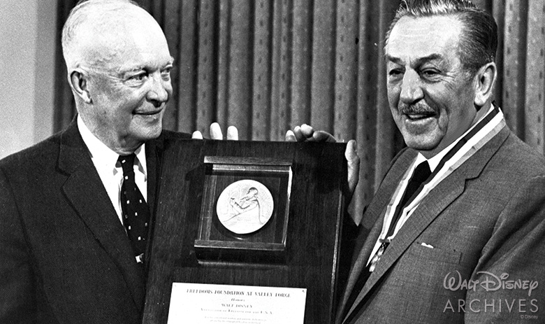 President Eisenhower with Walt Disney