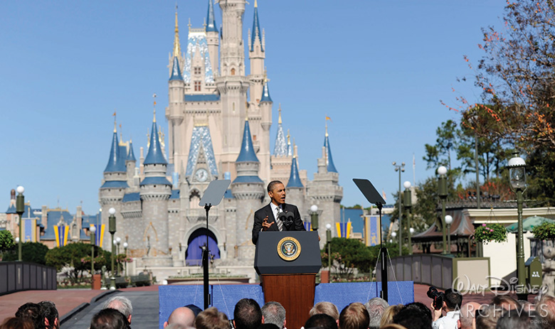 President Barak Obama at Magic Kingdom