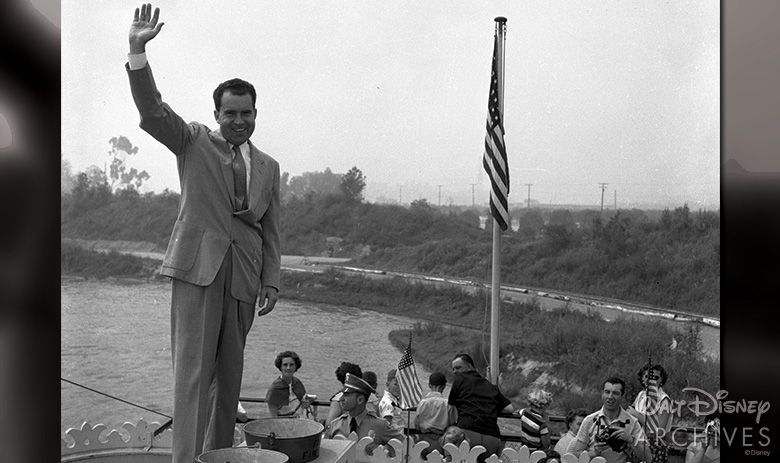 President Richard Nixon on the Mark Twain at Disneyland