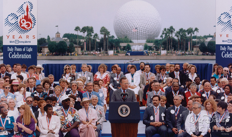 President George H. W. Bush at Epcot