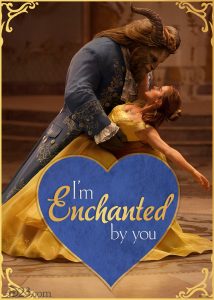 Beauty and the Beast Valentine's Day card downloadable